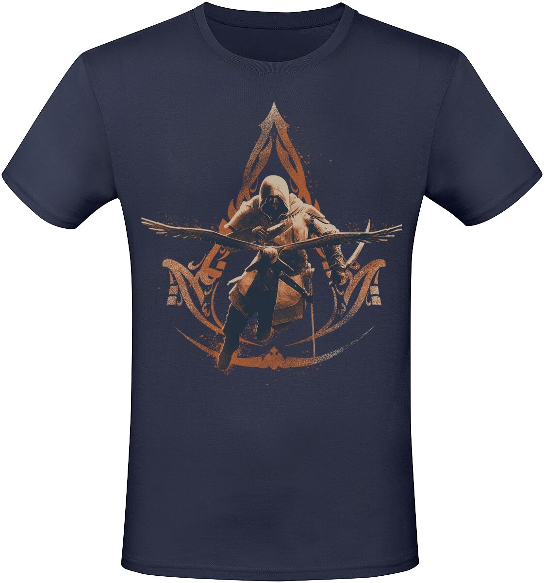 Assassin`s Creed - Gaming T-Shirt - Mirage - Basim & Adler - S bis XXL - für Männer - Größe S - dunkelblau  - EMP exklusives Merchandise!