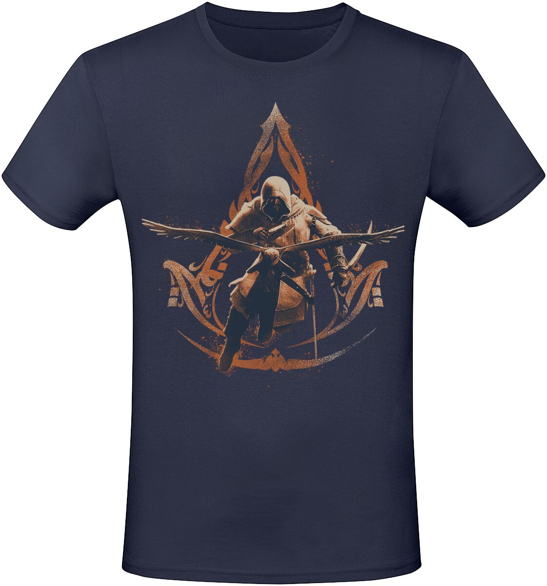 Assassin’s Creed – Gaming T-Shirt – Mirage – Basim & Adler – S bis XL – für Männer – Größe S – dunkelblau  – EMP exklusives Merchandise!