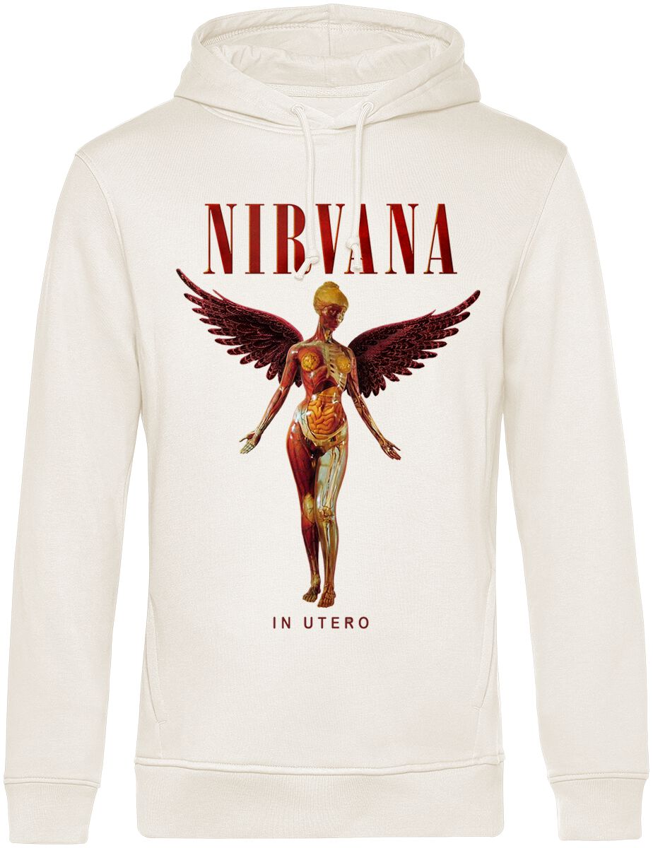 Nirvana Kapuzenpullover - In Utero - XL bis XXL - für Männer - Größe XL - beige  - Lizenziertes Merchandise!