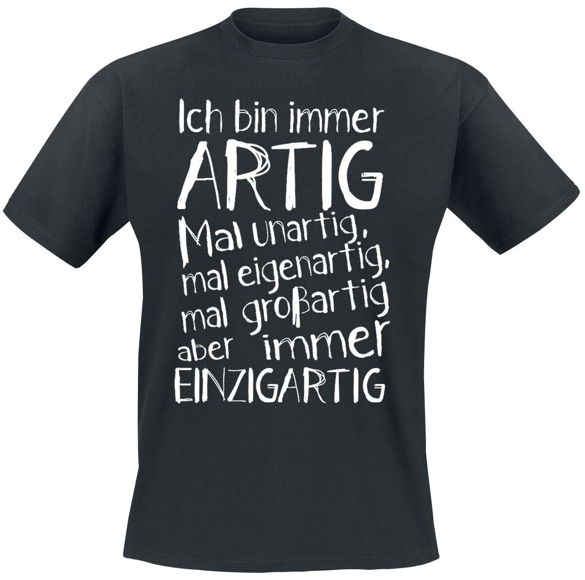 Sprüche T-Shirt - Ich bin immer artig! - 3XL - für Männer - Größe 3XL - schwarz