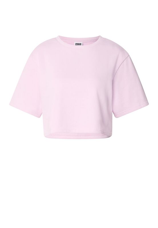 Koszulka Urban Classics - T-shirt Women’s Terry Crop Top - Kobiety - jasnoróżowy (Light Pink)