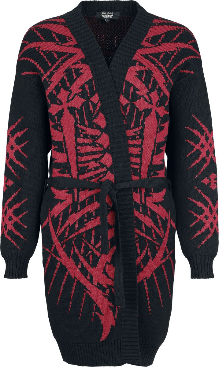 Rock Rebel by EMP - Rock Cardigan - Rebels & Reapers - S bis XXL - für Damen - Größe S - schwarz/rot