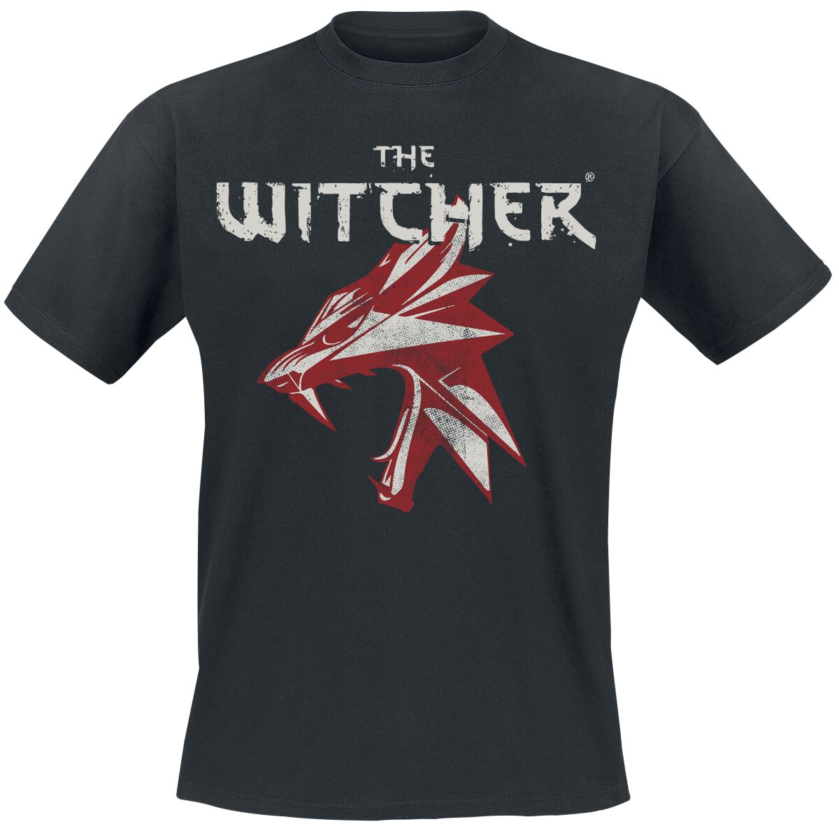 The Witcher - Gaming T-Shirt - Wolf Symbol - S bis XXL - für Männer - Größe XL - schwarz