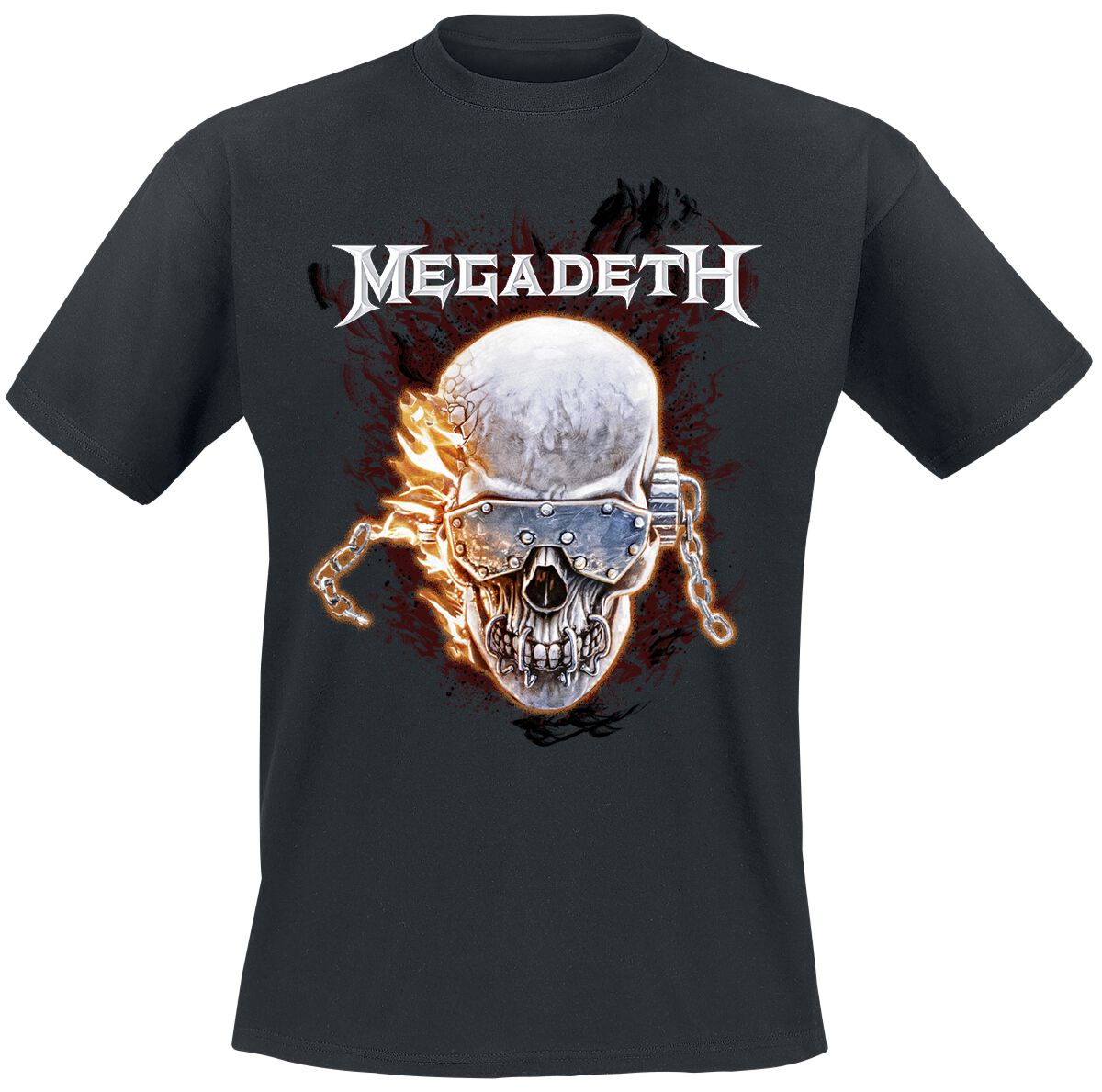 Levně Megadeth Vic & Flames Tričko černá
