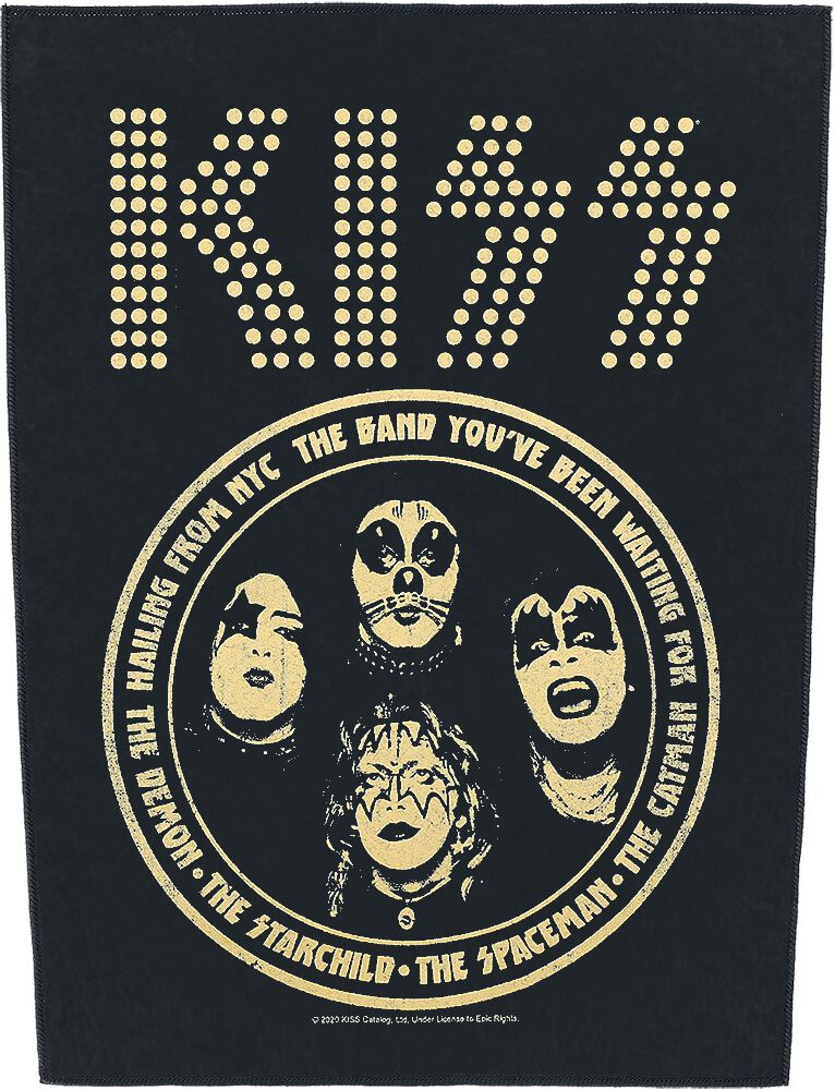 Image of Kiss Hailing From NYC Backpatch schwarz/gelb