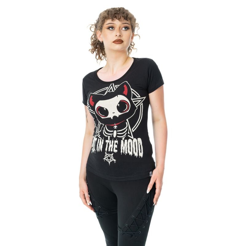 T-Shirt Gothic di Cupcake Cult - In the Mood - XS a 4XL - Donna - nero