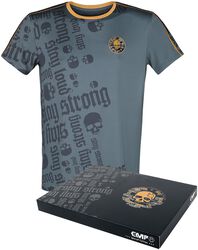 Sport T-Shirt mit Schrift und Totenkopf Print
