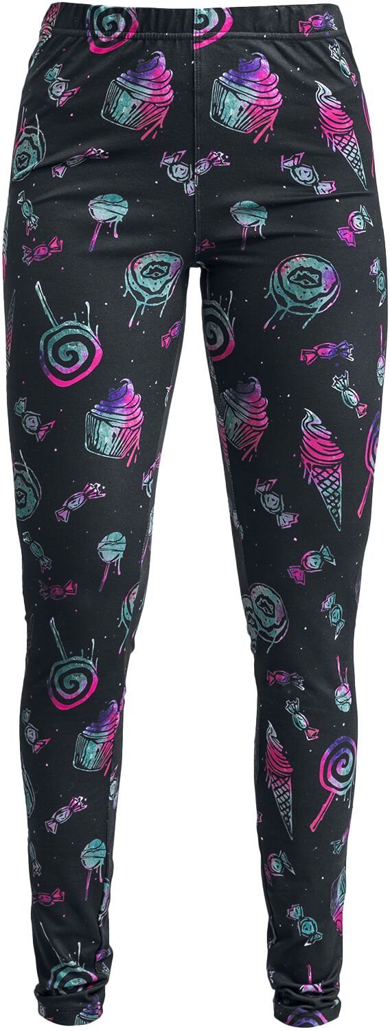 Full Volume by EMP Leggings mit Candy and Sweets Alloverprint Leggings schwarz  - Onlineshop EMP