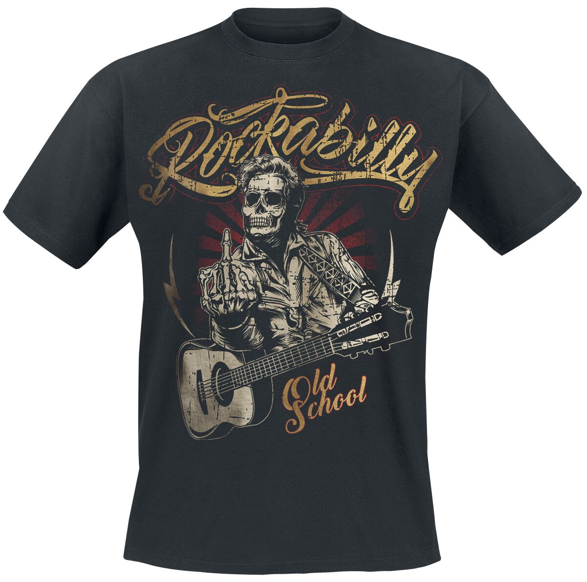 T-shirt Motard Gasoline Bandit « Old School Gentleman » - 100% Coton - Style Vintage Biker