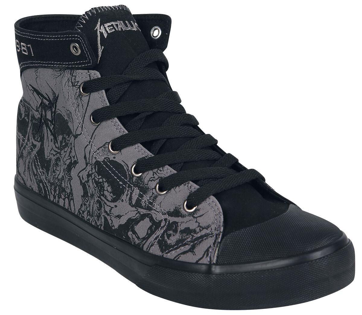Metallica Sneaker high - EMP Signature Collection - EU37 bis EU47 - Größe EU43 - grau/schwarz  - EMP exklusives Merchandise!