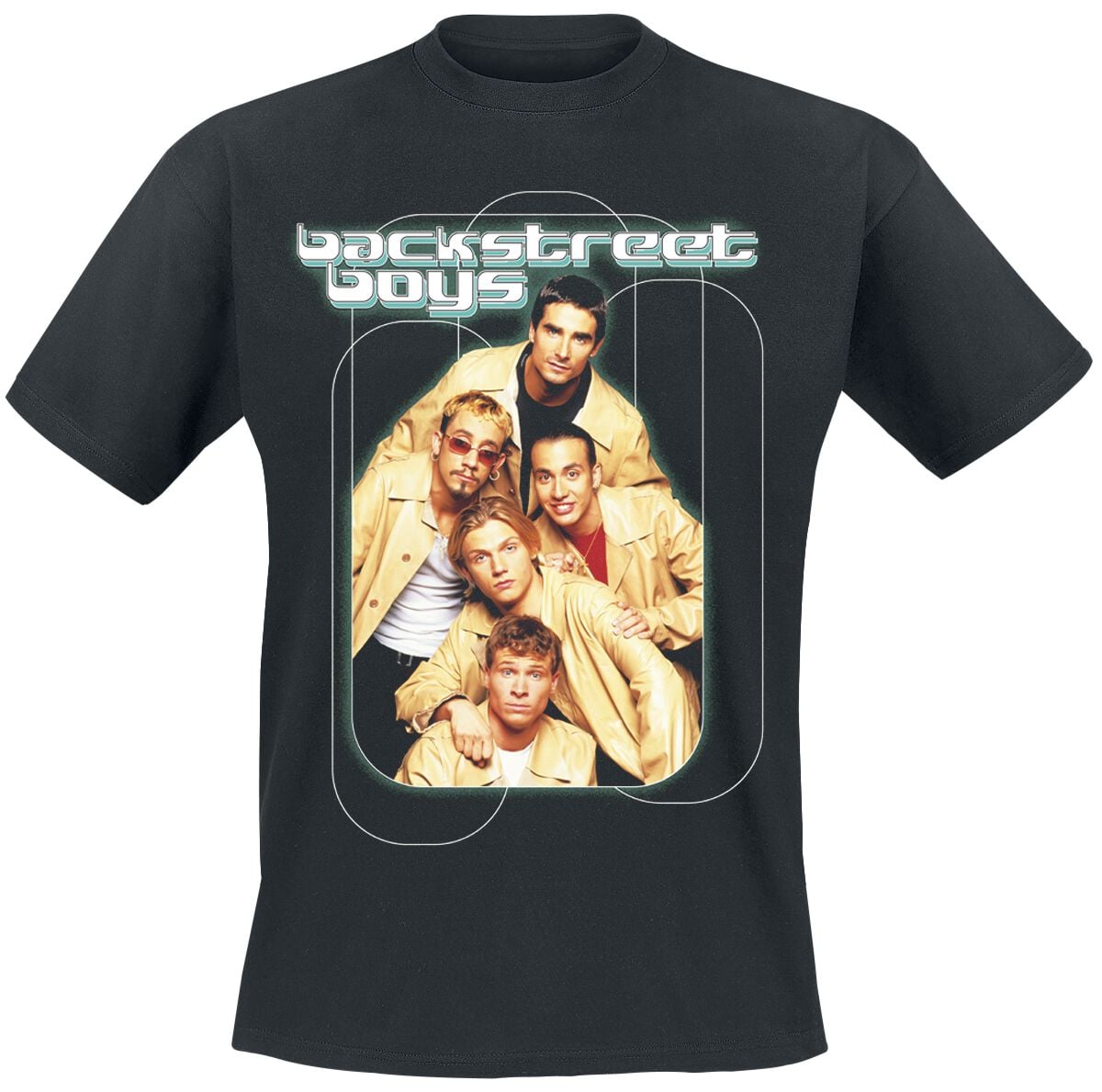 Backstreet Boys T-skjorte - Retro Green - S til 3XL - Herrer - svart