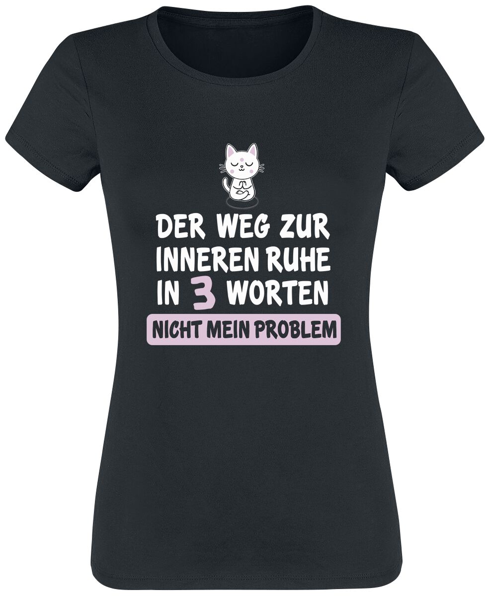 Tierisch T-Shirt - Nicht mein Problem - S bis 3XL - für Damen - Größe S - schwarz