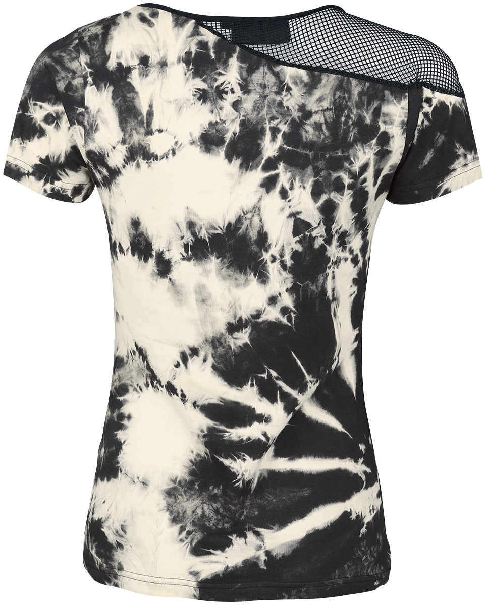 Poizen Industries - Gothic T-Shirt - Sadira Top - XS bis 3XL - für Damen - Größe XS - schwarz/beige