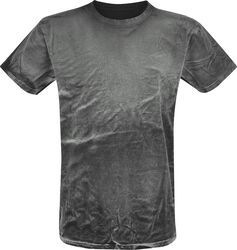 Spray Washed Black Shirt, Outer Vision, T-Shirt