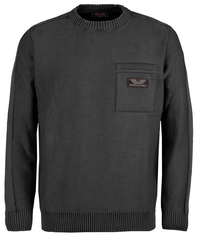 Indicode Sweatshirt - INGainwill O-neck - M bis XXL - für Männer - Größe M - grau