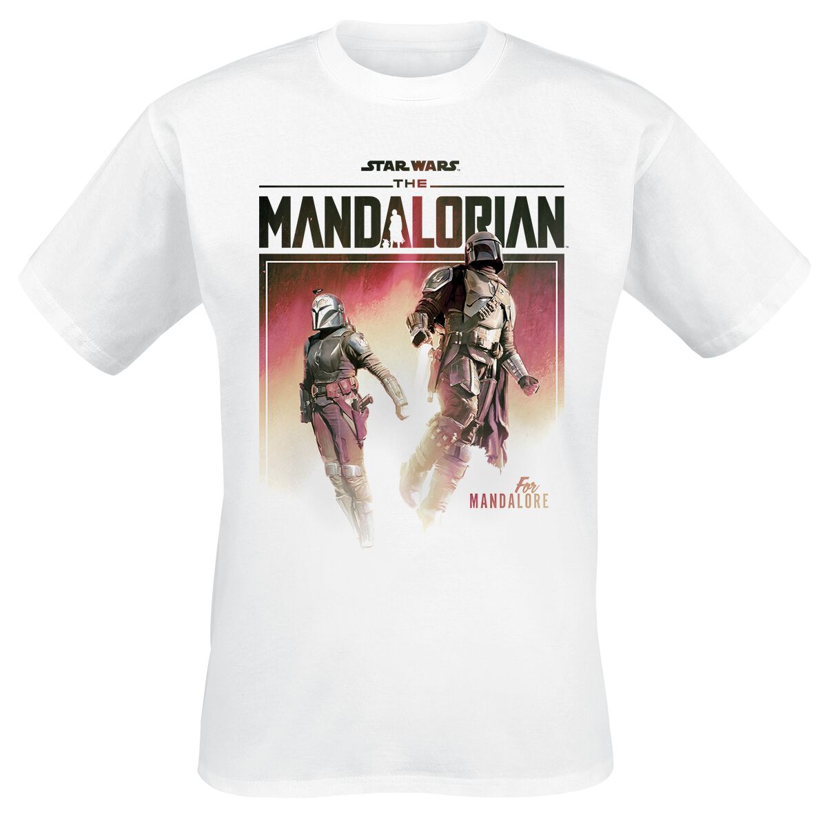 Image of T-Shirt di Star Wars - The Mandalorian - Season 3 - For Mandalore - S a XL - Uomo - bianco