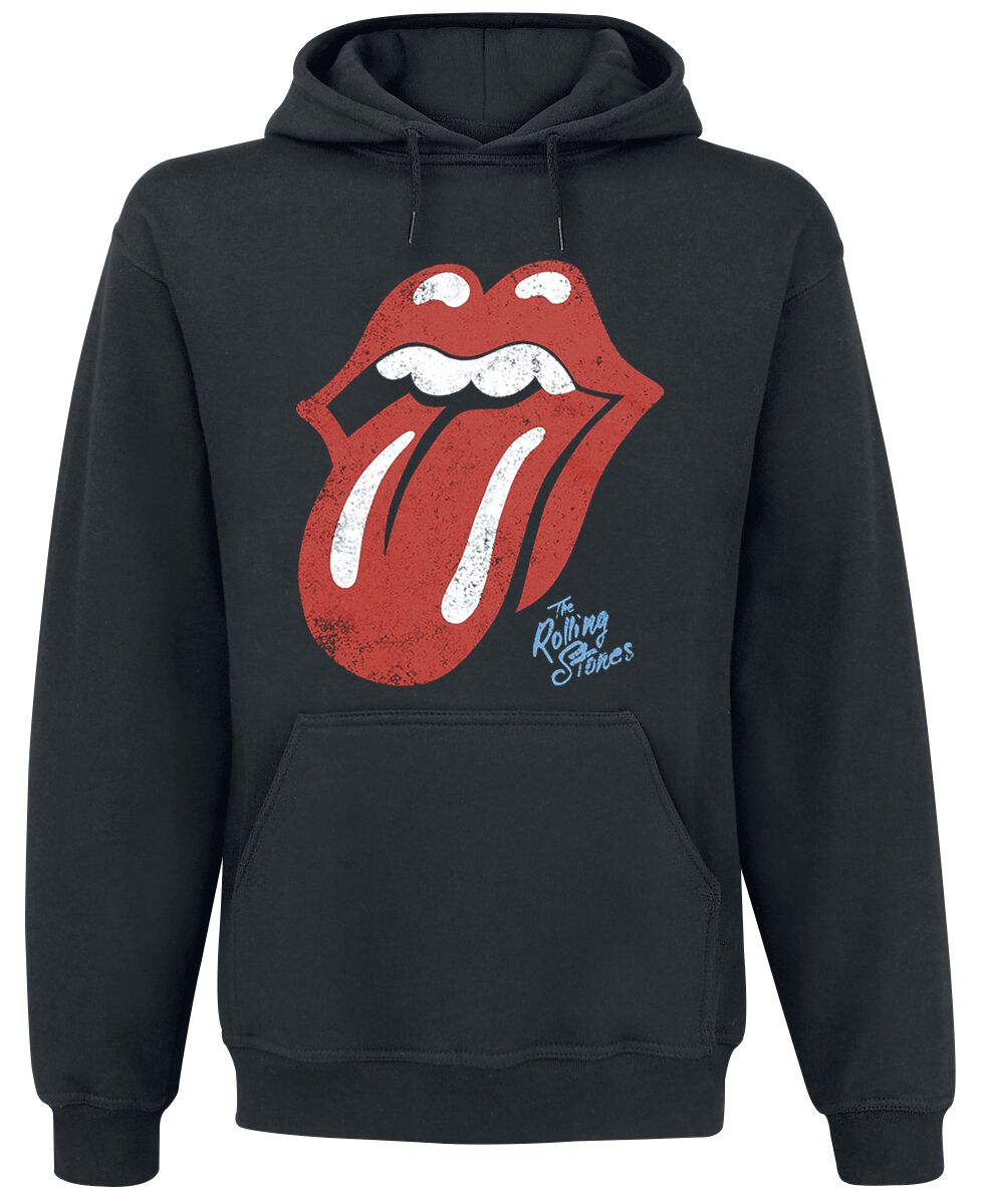 Levně The Rolling Stones Tongue Mikina s kapucí černá