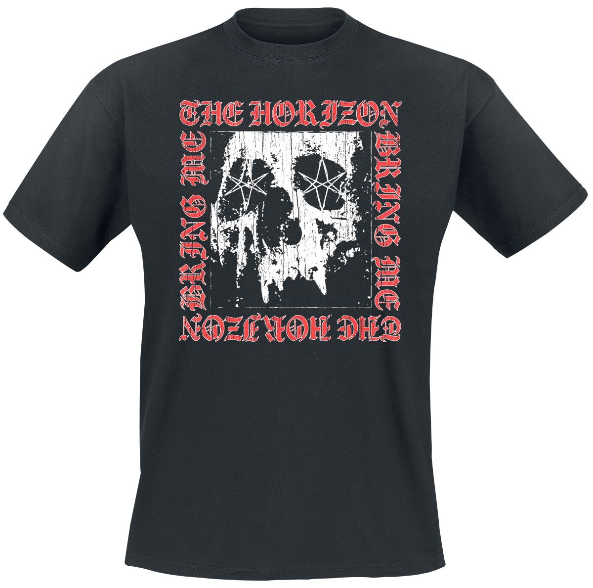 Levně Bring Me The Horizon Metal Logo Skull Tričko černá