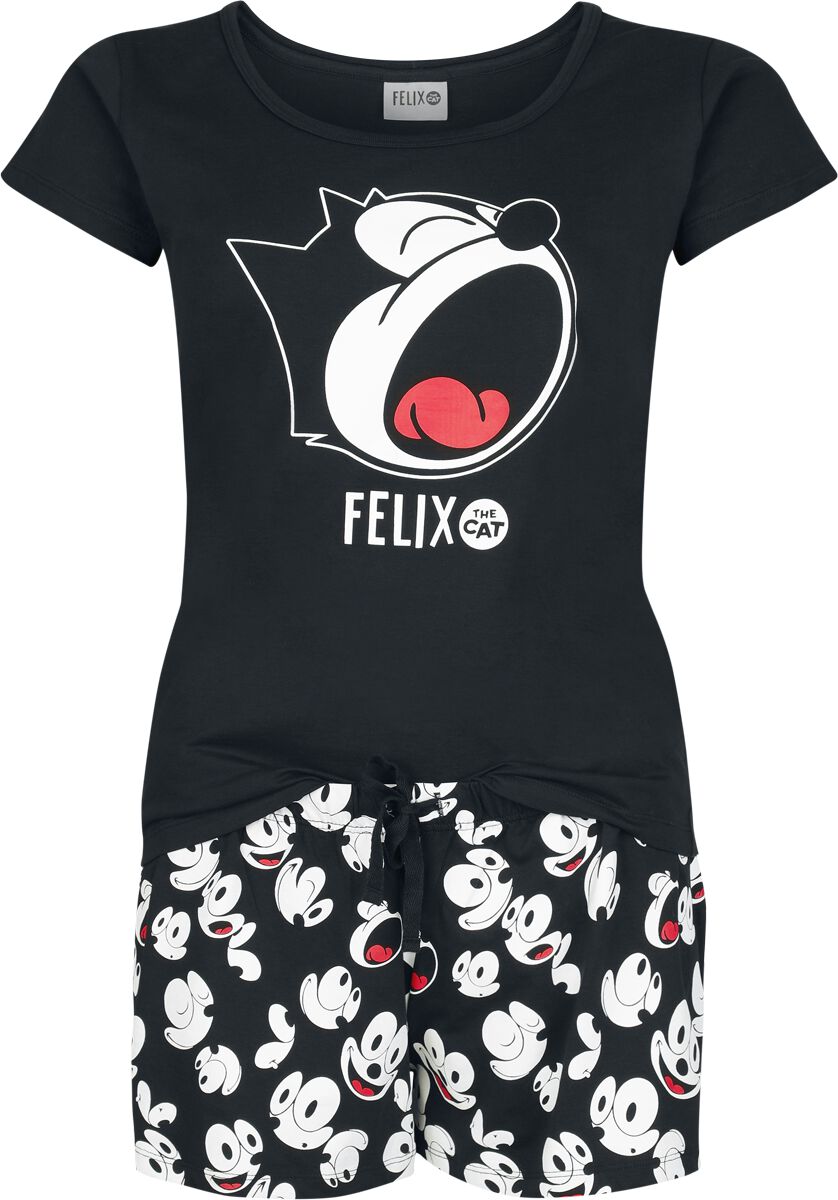 Schlafanzug - Tired Felix - S bis 3XL - für Damen - Größe XXL - schwarz - EMP exklusives Merchandise! - Frauen - female