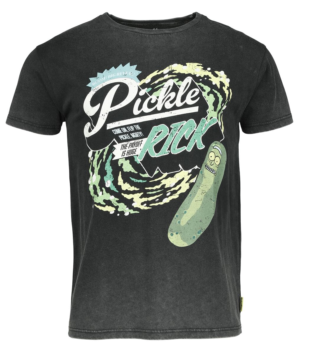 Rick And Morty Pickle Rick T-Shirt schwarz in XL