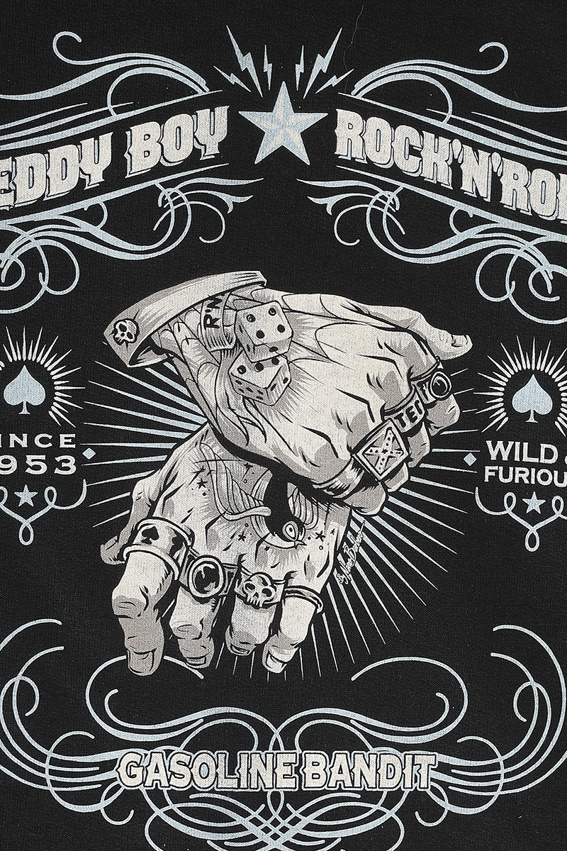 Gasoline Bandit - Rockabilly Kapuzenpullover - Teddy Boy - XL bis 3XL - für Männer - Größe XL - schwarz