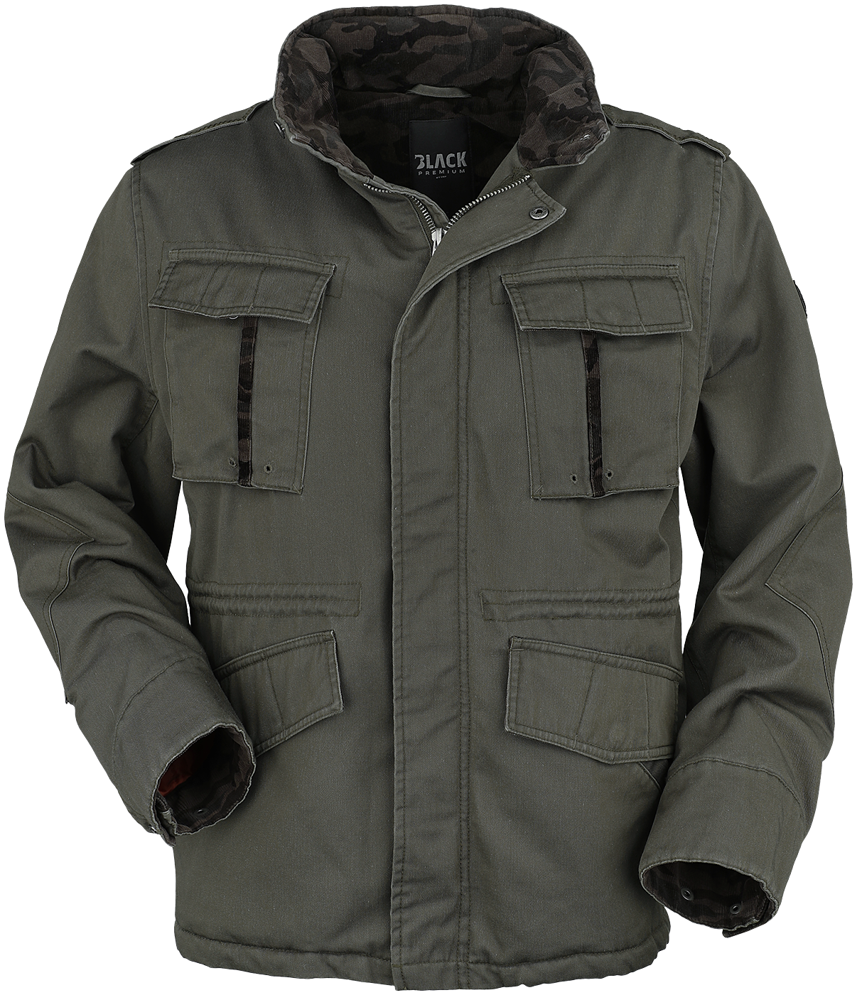 Black Premium by EMP - Jacket with hidden hood - Winterjacke - oliv| olivcamo - EMP Exklusiv!