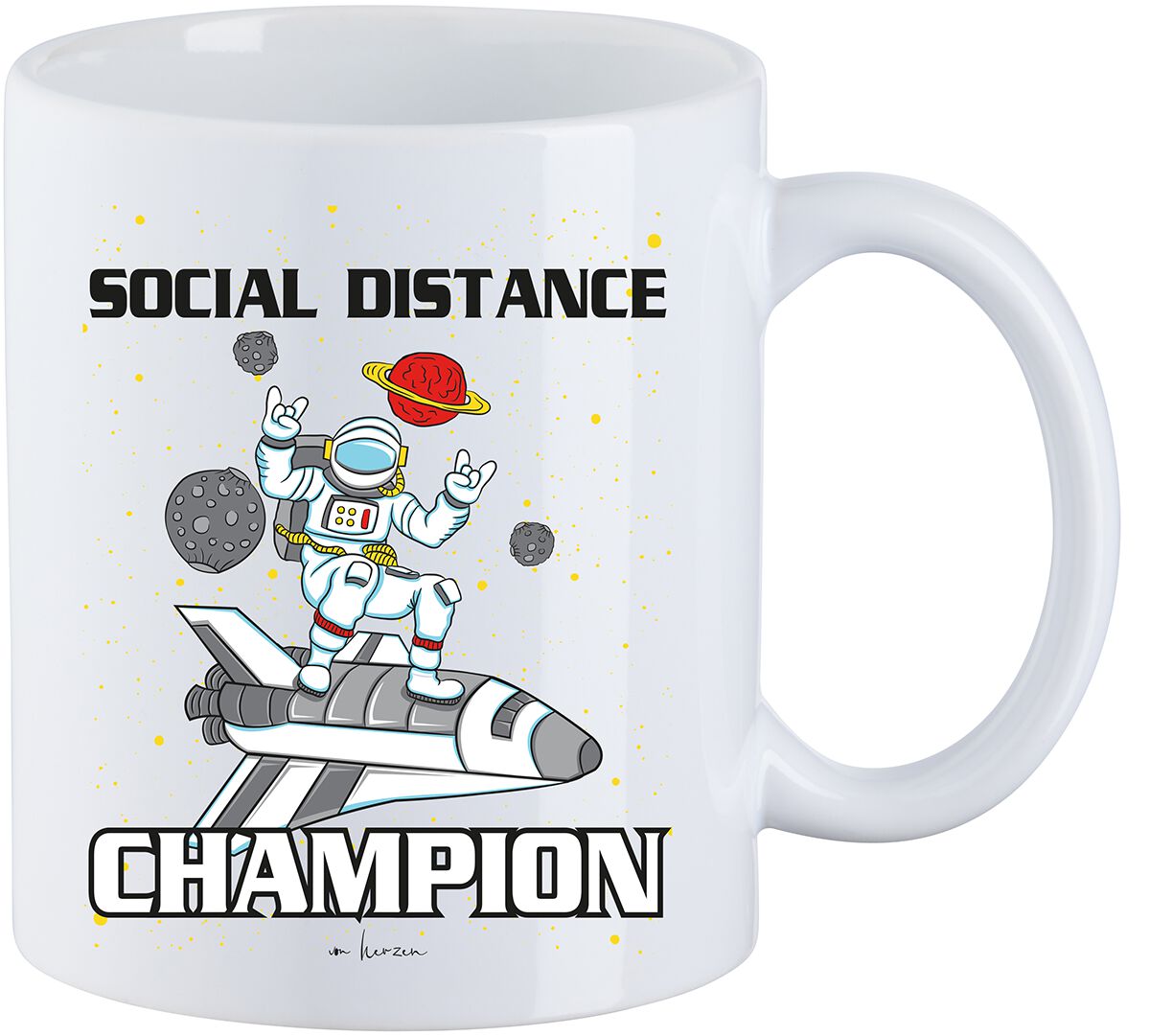 Sprüche Social Distance Champion Tasse weiß Sprüche Social Distance Champion Tasse weiß