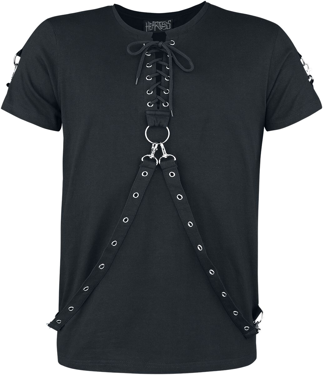 Heartless - Gothic T-Shirt - Einer Top - S bis 4XL - für Männer - Größe M - schwarz