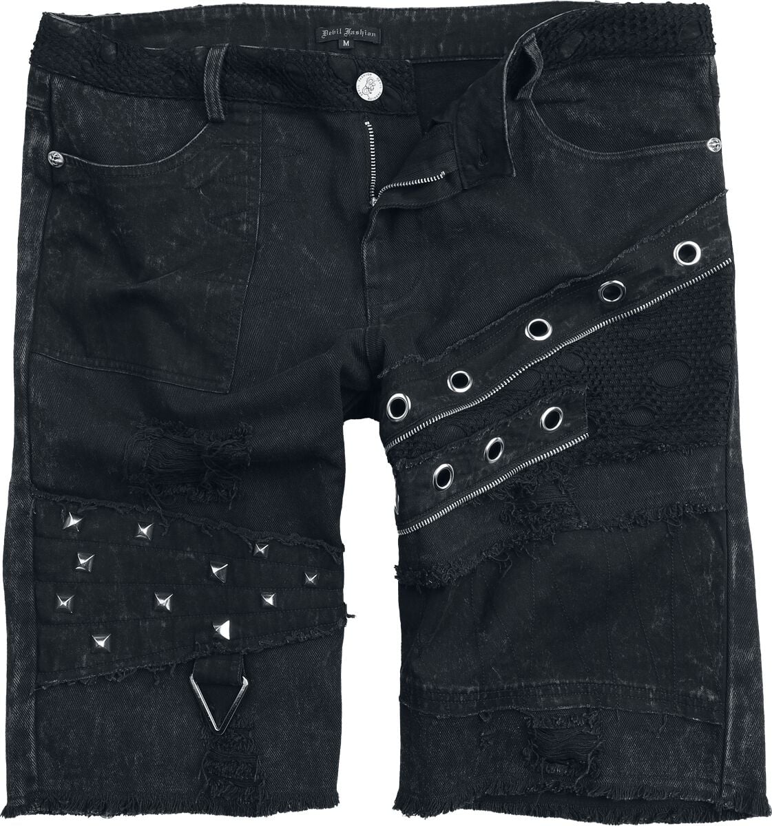 Devil Fashion - Gothic Short - Punk vintage tattered men's half pants - S bis XXL - für Männer - Größe XL - schwarz