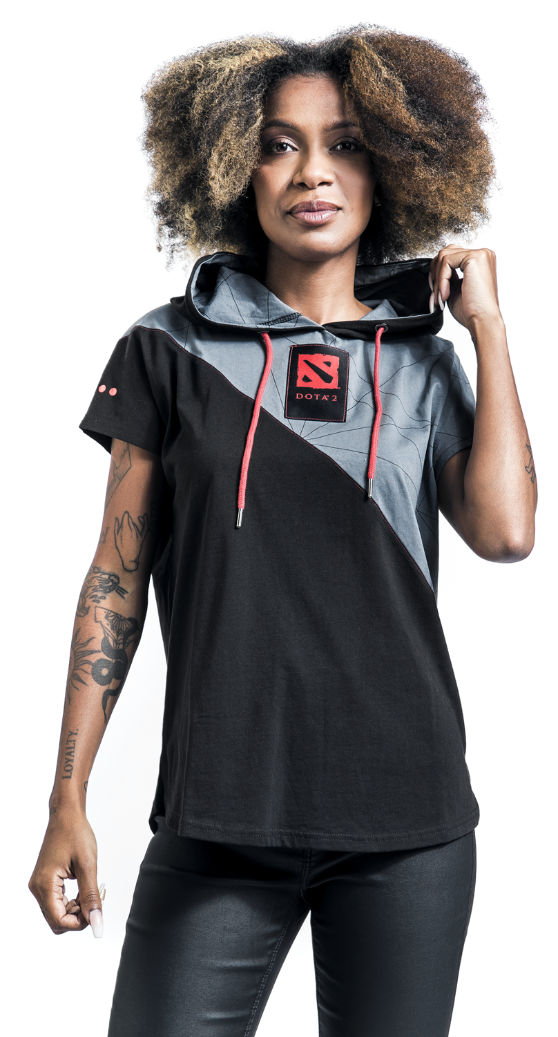 DOTA 2 Team Up T-Shirt schwarz grau