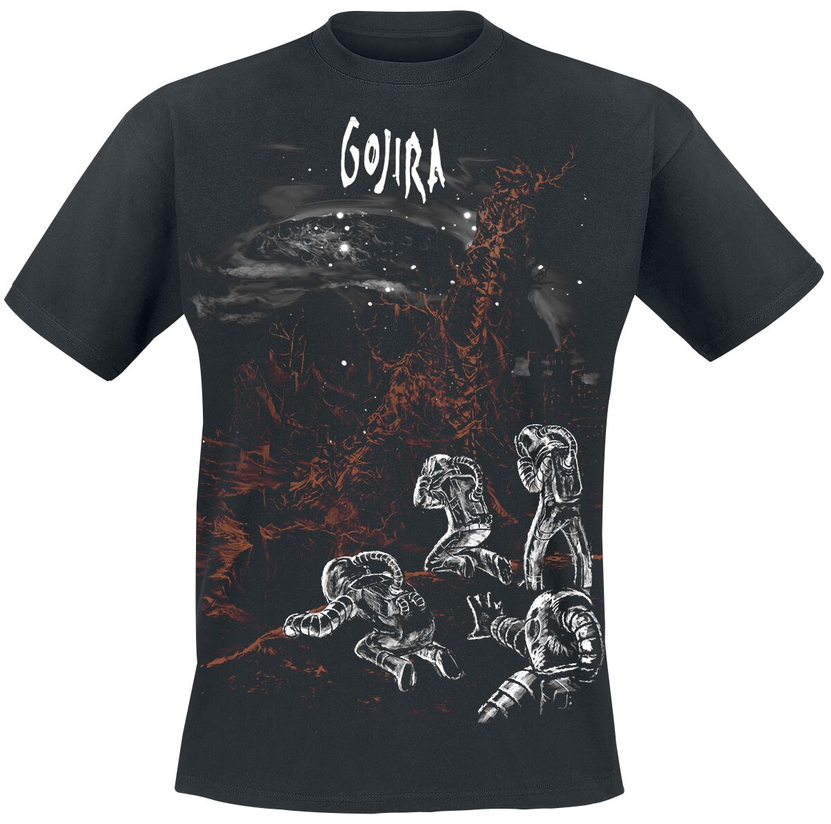 Image of Gojira Eiffel Falls T-Shirt schwarz