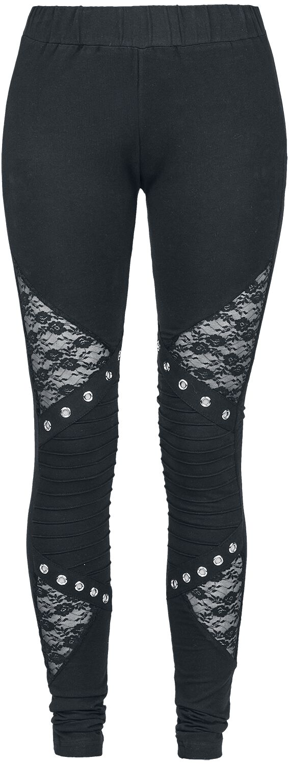 Vixxsin - Gothic Leggings - Rev Leggings - S bis 4XL - für Damen - Größe XL - schwarz