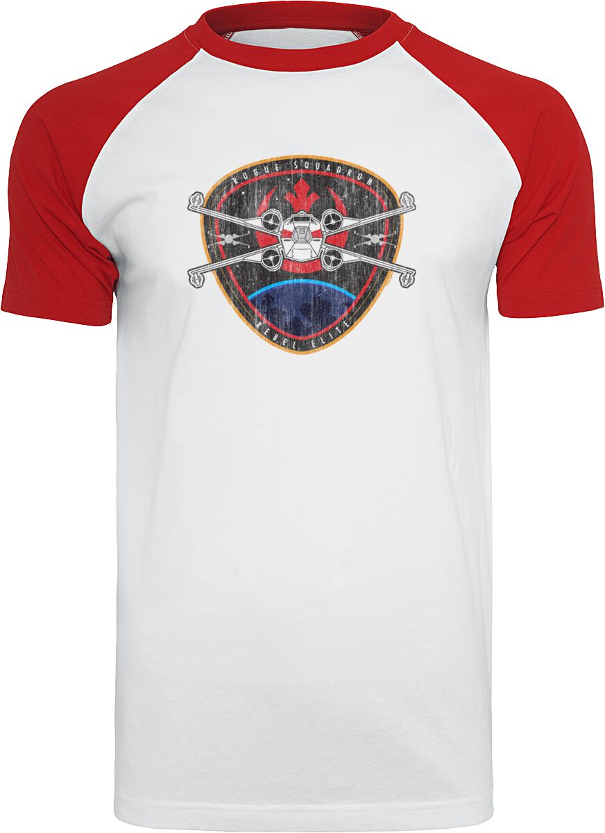 Star Wars Rebel Elite Badge T-Shirt weiß rot Star Wars Rebel Elite Badge T-Shirt weiß rot