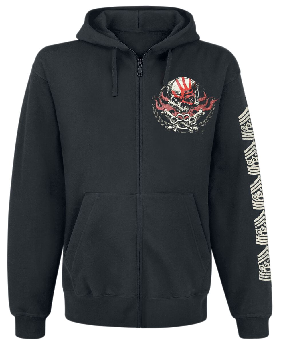 Five Finger Death Punch Kapuzenjacke - 100% Pure - S bis XXL - für Männer - Größe L - schwarz  - Lizenziertes Merchandise!