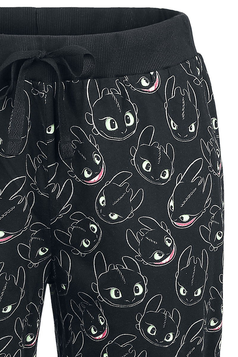 Drachenzähmen leicht gemacht Ohnezahn - Light Up Pyjama-Hose schwarz