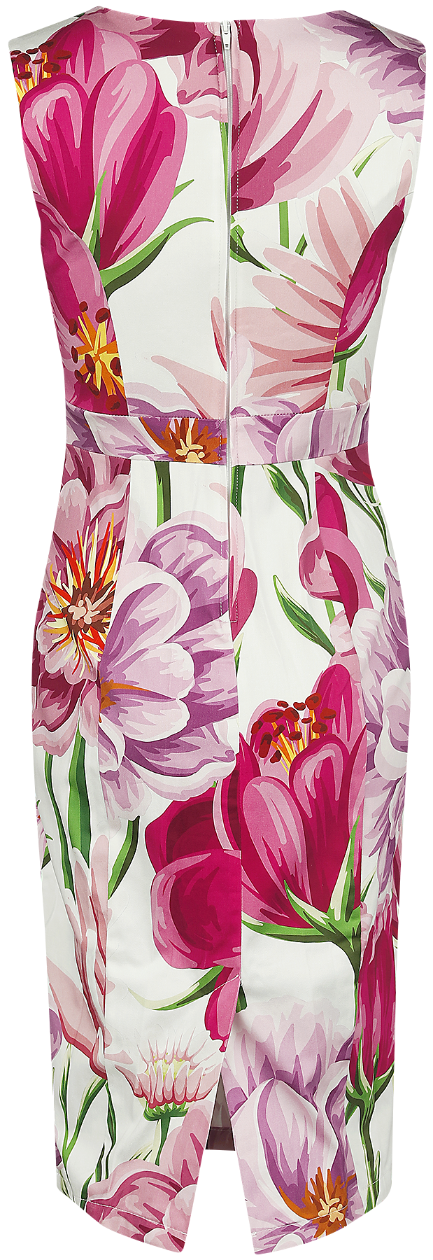 H&R London - Rockabilly Kleid knielang - Arwen Floral Wiggle Dress - XS bis XXL - für Damen - Größe M - multicolor