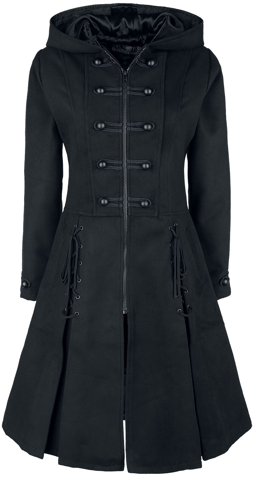 Poizen Industries - Gothic Trenchcoat - Haunt Coat - S bis XXL - für Damen - Größe M - schwarz