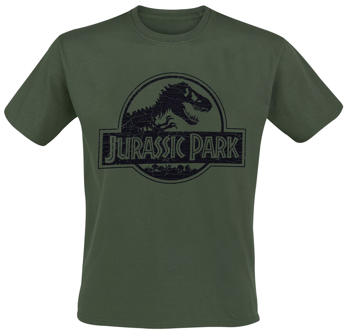 Jurassic Park T-Shirt - Logo - S bis XXL - für Männer - Größe M - grün  - Lizenzierter Fanartikel