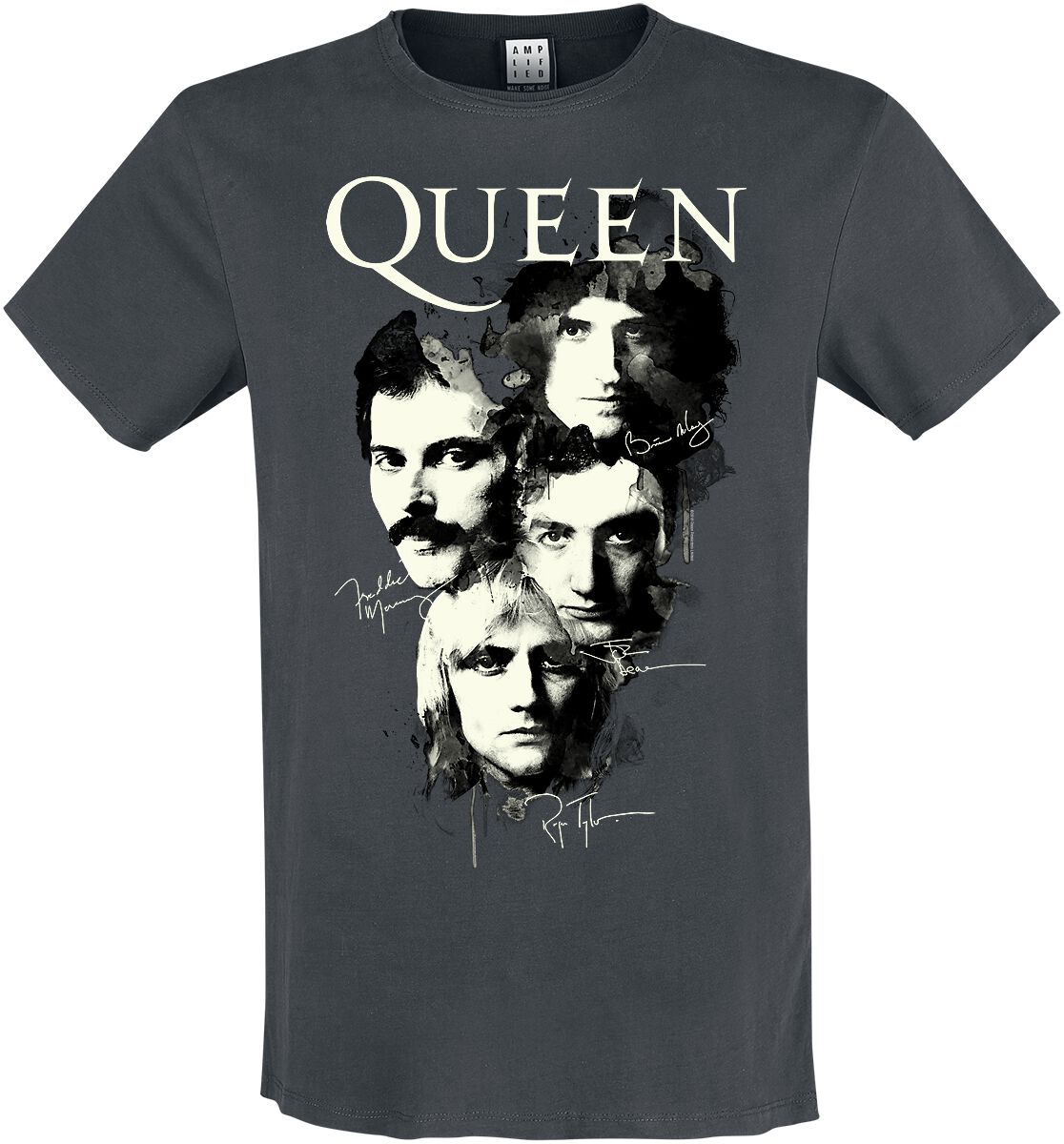 Amplified Collection Autographs T-Shirt charcoal von Queen