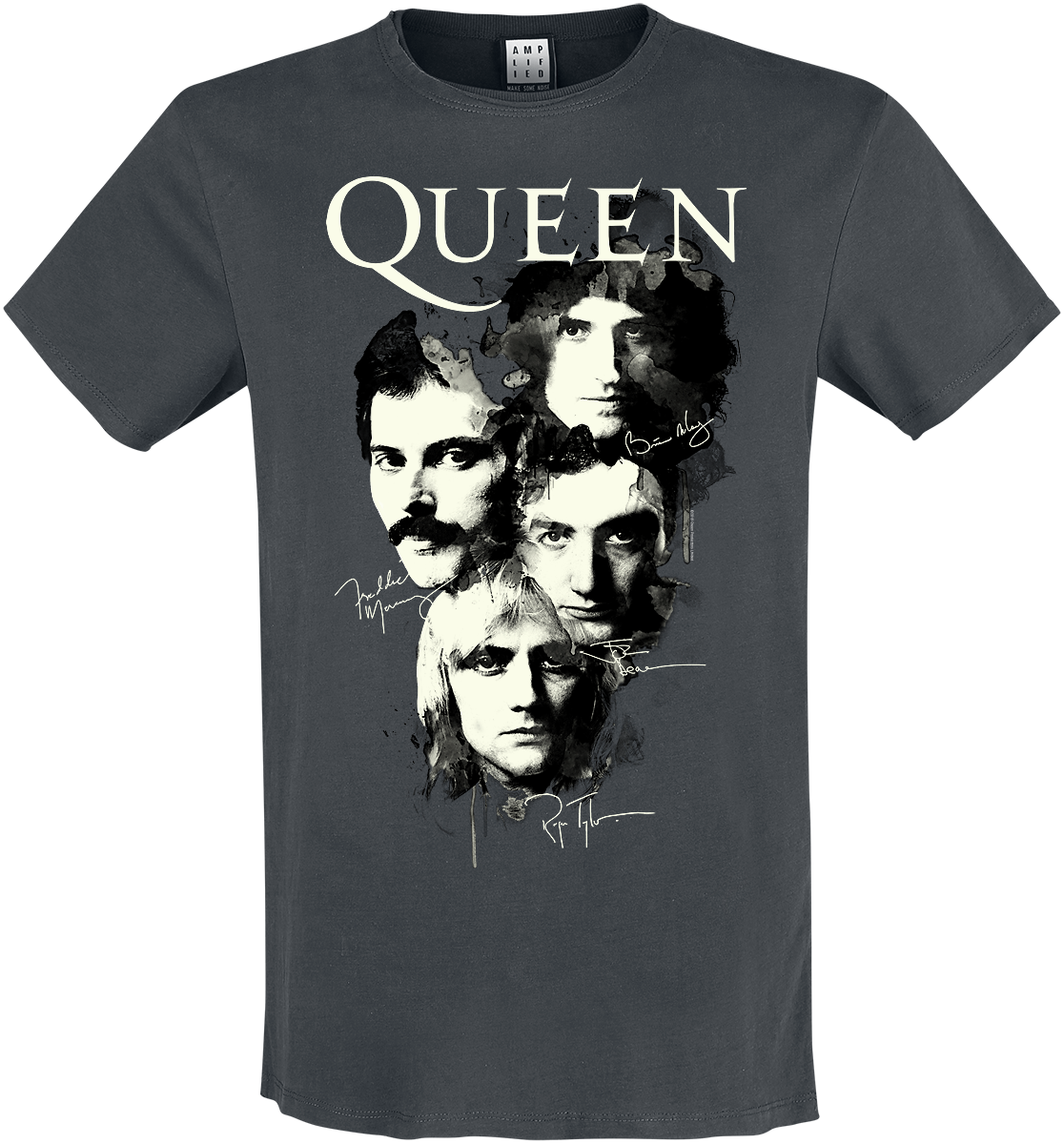 Queen - Amplified Collection - Autographs - T-Shirt - charcoal