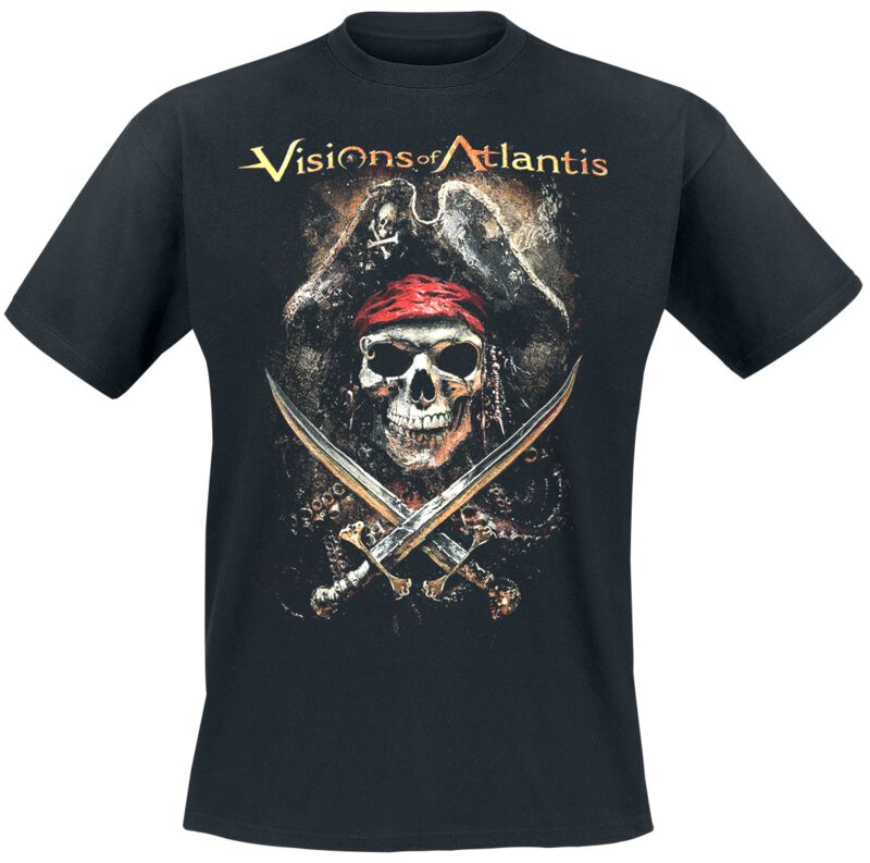 Visions Of Atlantis T-Shirt - Pirates II - S bis XXL - für Männer - Größe S - schwarz  - Lizenziertes Merchandise!