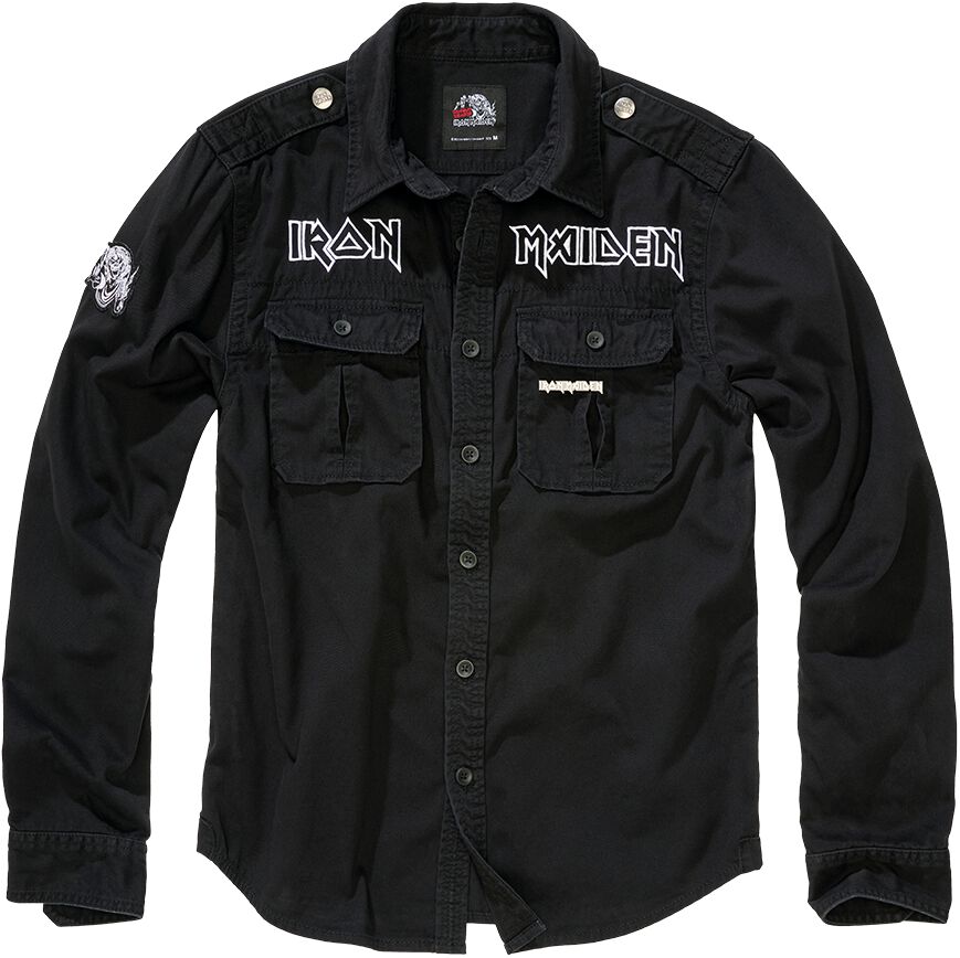 Iron Maiden Vintage Shirt Eddie Langarmhemd schwarz in M