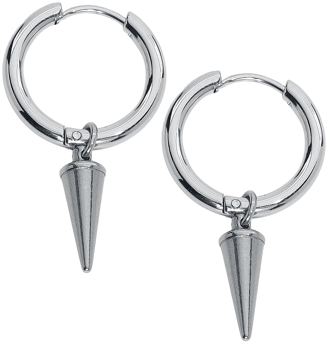 EtNox Spike Hoop Earrings Earring silver coloured