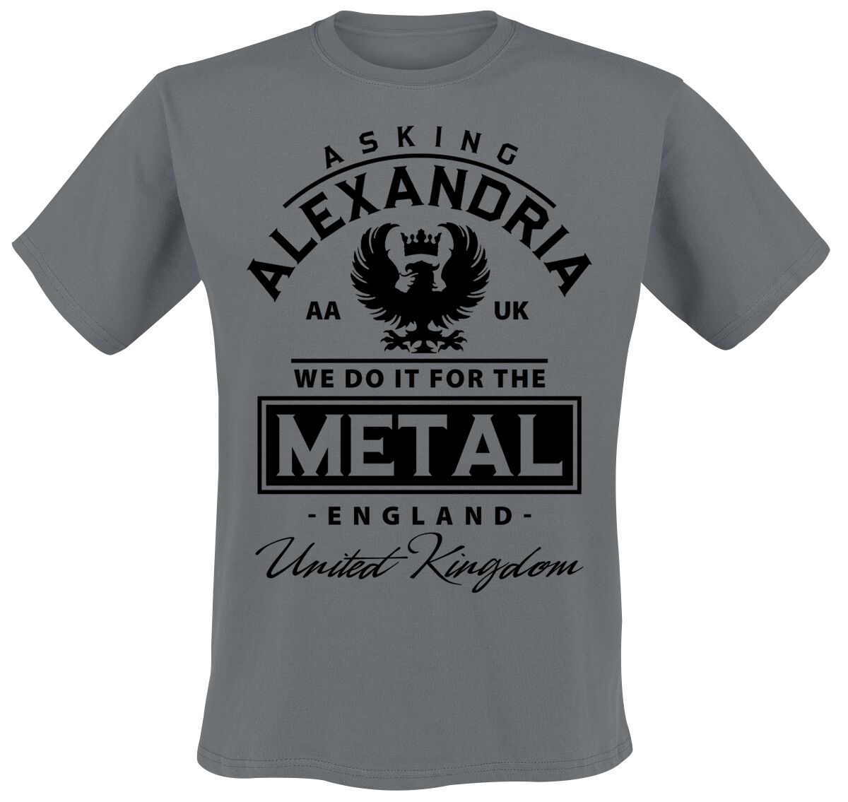Levně Asking Alexandria Metal Tričko šedá