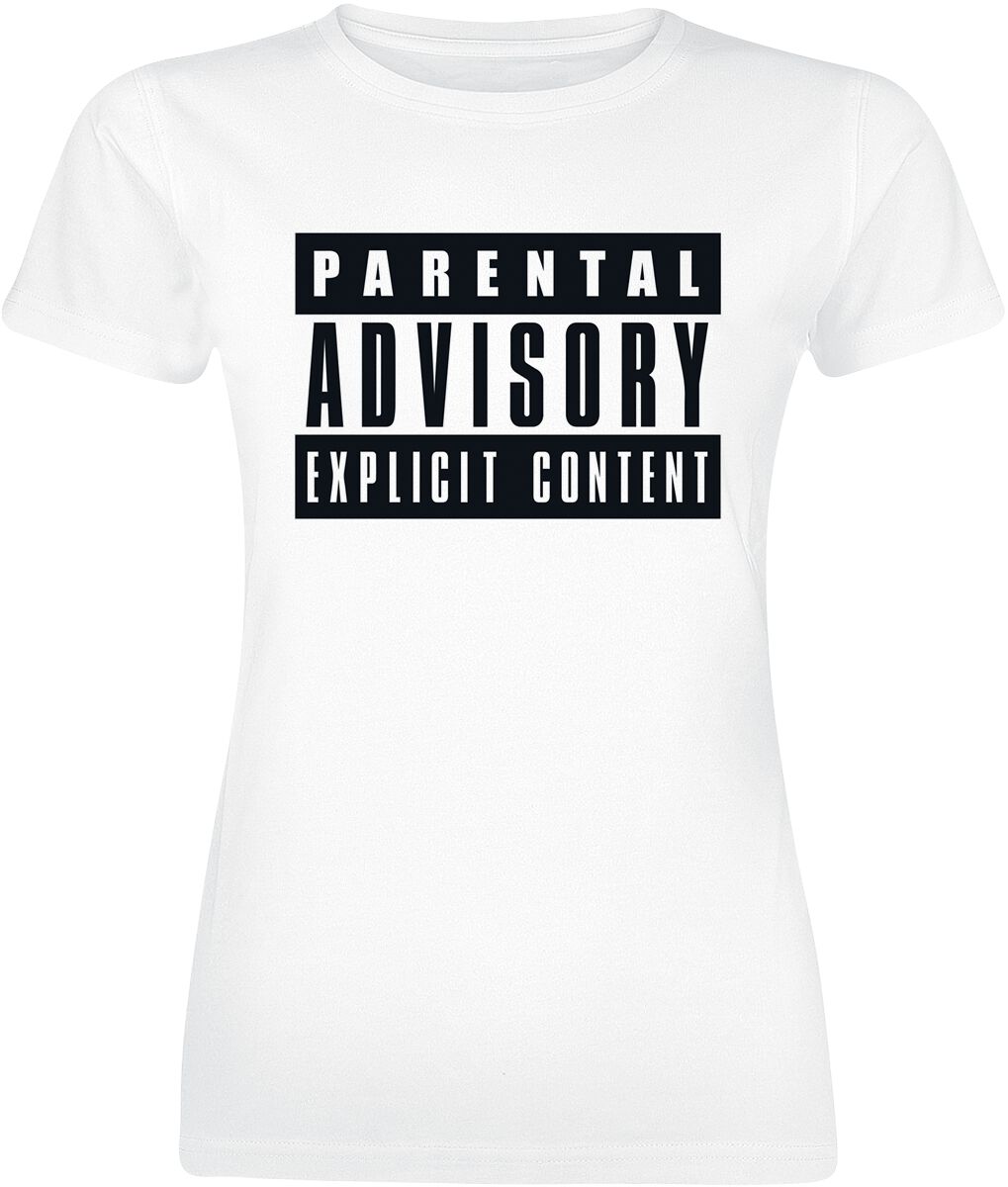T-Shirt Manches courtes de Parental Advisory - Classic Logo - S à XXL - pour Femme - blanc