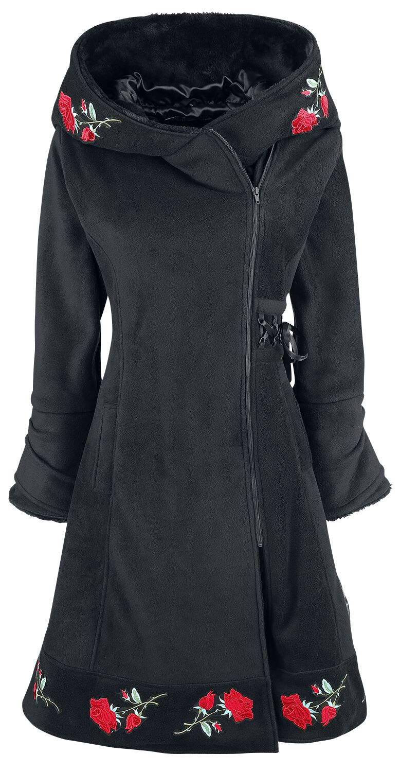 Manteau d'hiver Gothic de Poizen Industries - Manteau Emilia - S à XXL - pour Femme - noir