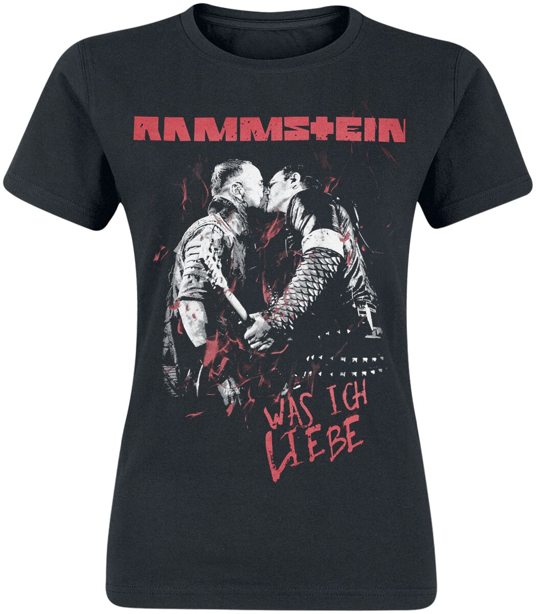 Rammstein T-Shirt - Was Ich Liebe - S bis XXL - für Damen - Größe S - schwarz  - Lizenziertes Merchandise!