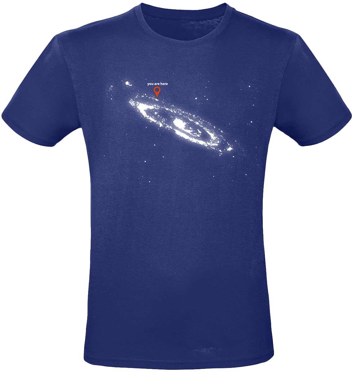 Funshirt T-Shirt - You Are Here - M bis 3XL - für Männer - Größe 3XL - dunkelblau