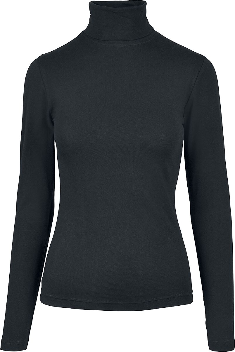 Urban Classics Ladies Basic Turtleneck Longsleeve Sweatshirt black