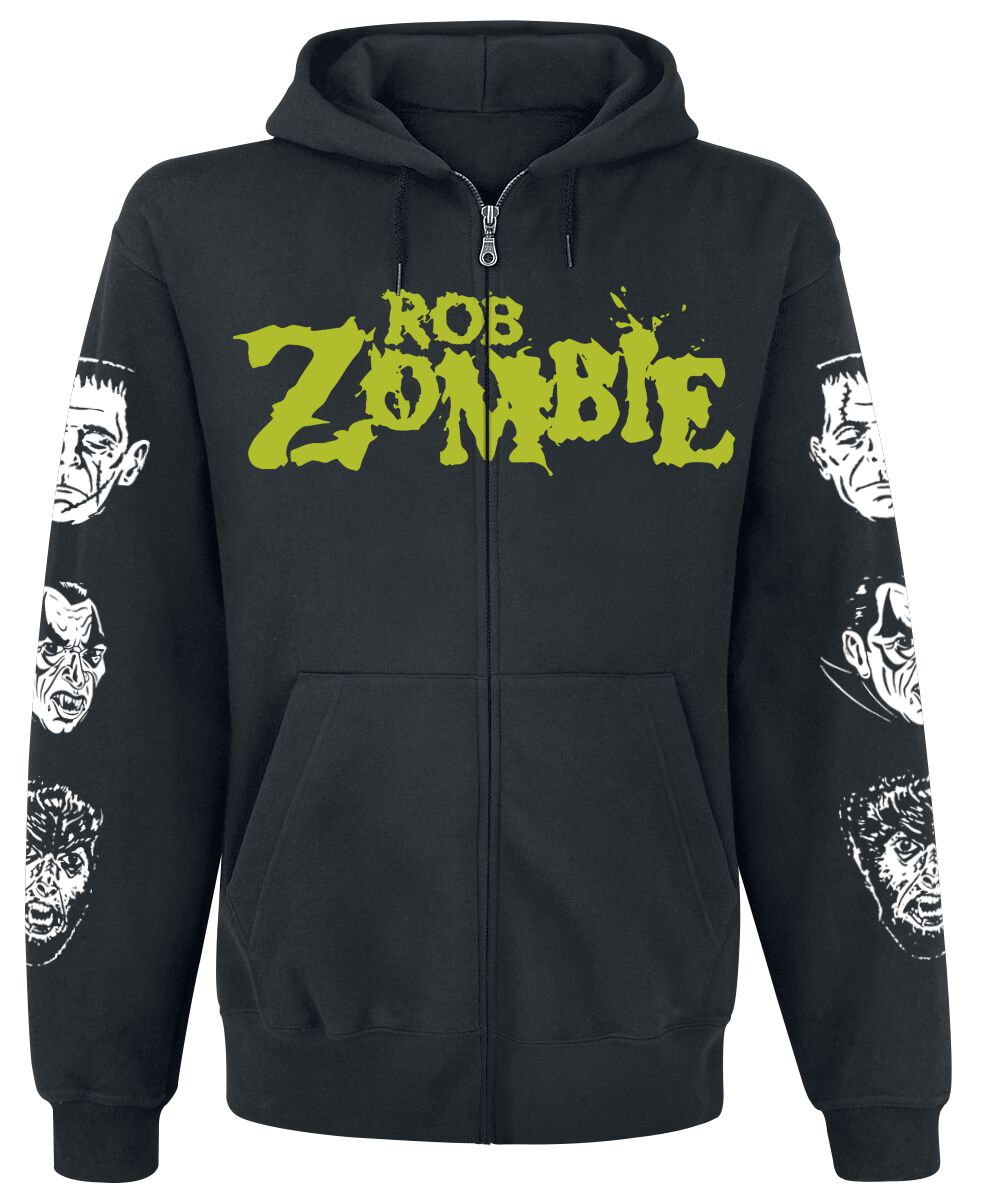 Rob Zombie Hættetrøje med lynlås - Die Twice - S till 4XL - Herrer - sort